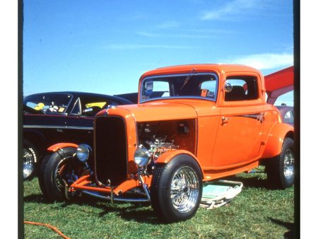 3D Stereo Slide Set - 2 Slides -  Hot Rods at the Show  - vintage Online Sale