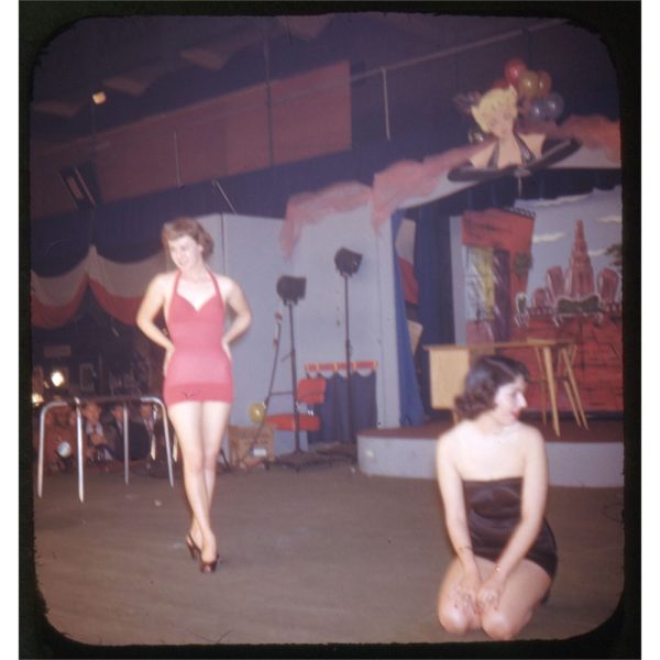 3D Stereo Realist Pin-Up Slide - Original Image  Bathing Beauty Show  - vintage Sale