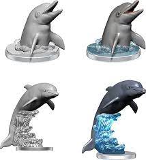 Wizkids Deepcuts Unpainted Miniatures Dolphins Discount