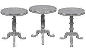 WizKids Deep Cuts Unpainted Miniatures Small Round Tables Online Hot Sale