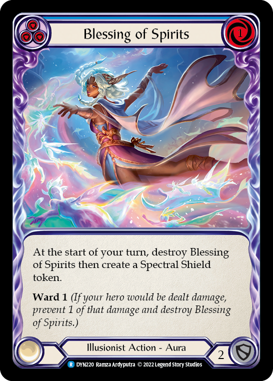 Blessing of Spirits (Blue) [DYN220] (Dynasty)  Rainbow Foil For Sale