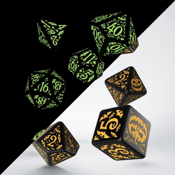 Halloween Pumpkin - Jack O’Lantern Dice Set (Glow in the Dark) Online