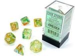 Chessex 7 Dice set - Nebula (Spring  White) Luminary on Sale