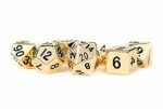 Gold with Black numbers Metal Polyhedral 7-Die Set Online now