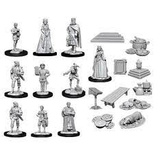 WizKids Deep Cuts Unpainted Miniatures Towns People Castle on Sale