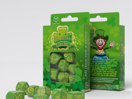 St. Patrick Modern Dice Set: Lucky Charm For Cheap