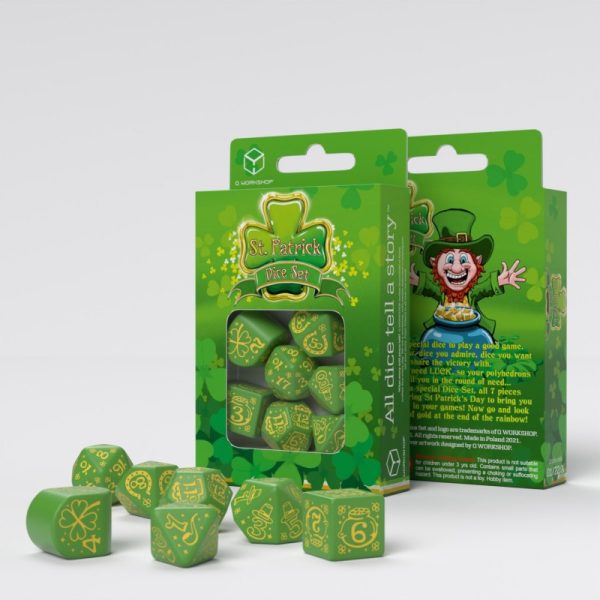 St. Patrick Modern Dice Set: Lucky Charm For Cheap