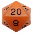 Metallic Dice Games: 35mm Mega D20 - Glow Orange with Black For Sale