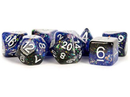 16mm Resin Poly Dice Set: Eternal - Blue Black Fashion